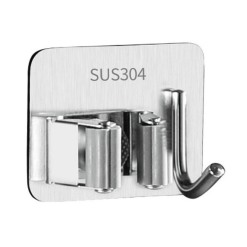 Móc Treo Cây Lau Nhà Inox 304 Dán Tường Không Cần Khoan