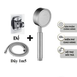 Vòi Hoa Sen Nhà Tắm INOX 304 Tăng Áp Kèm Dây Dẫn 1.5m OENONVN