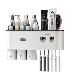 Bộ 3 Cốc 2 Nhả Kem Đánh Răng Tự Động - Kệ Để Đồ Nhà Tắm OENONVN