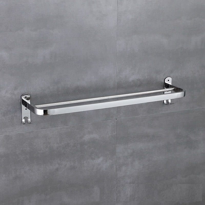 Thanh Vắt Khăn Nhà Tắm INOX304 60cm Lắp Đặt Dán Tường Hoặc Khoan