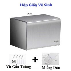 Hộp Đựng Giấy Vệ Sinh INOX SUS304 Dán Tường Hoặc Khoan Vít